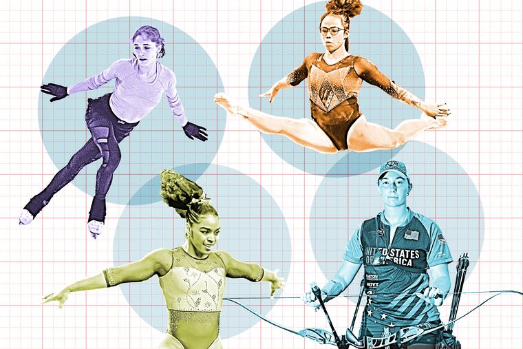 Isabeau Levito (from left), eMjae Frazier, Morgan Hurd, and Casey Kaufhold are among the best in their respective sports.