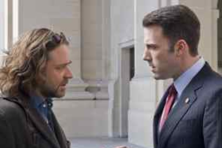 Russell Crowe and Ben Affleck were cast in "State of Play" after Brad Pitt and Edward Norton left. "Russell was the right actor," says the director.