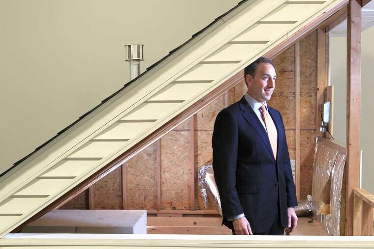 Republican U.S. Senate candidate Jeff Bartos, a real estate developer, seen here in 2018 in a training area at the Philadelphia Navy Yard.