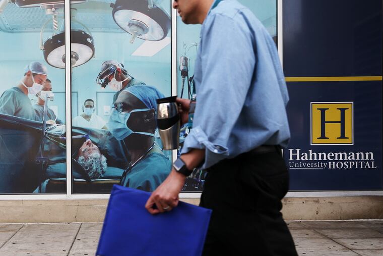 Hahnemann University Hospital is pictured in Center City Philadelphia on Wednesday, July 10, 2019. The hospital's owners have filed for Chapter 11 bankruptcy.