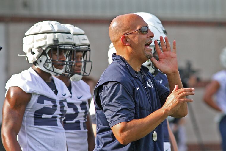 Penn State head coach James Franklin will be working with a young roster this season.
