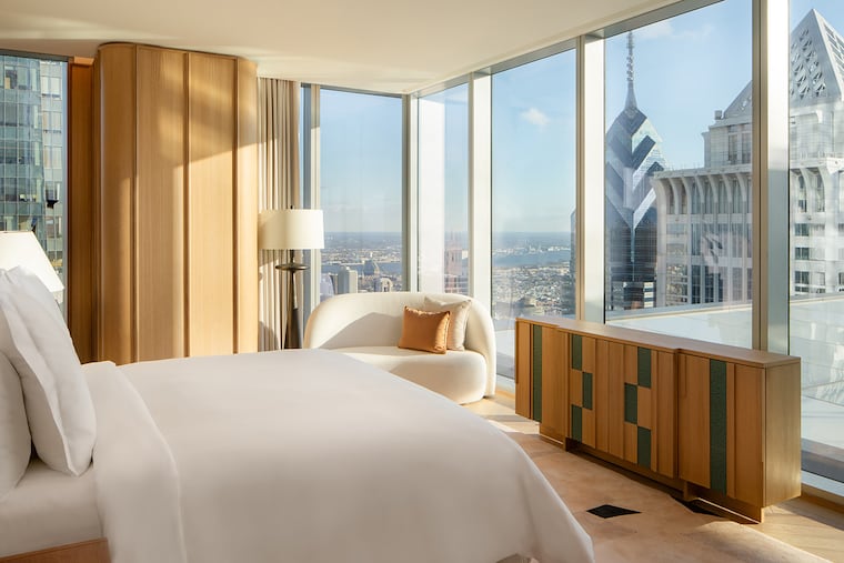 Views from a room on the new Sky Garden floor of the Four Seasons Philadelphia, which came in at No. 74 on U.S. News' list of the country's best hotels.