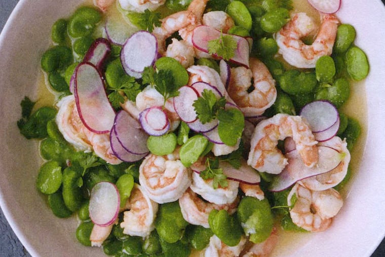 Shrimp and Fava Beans. ( Photo by John Kernick )