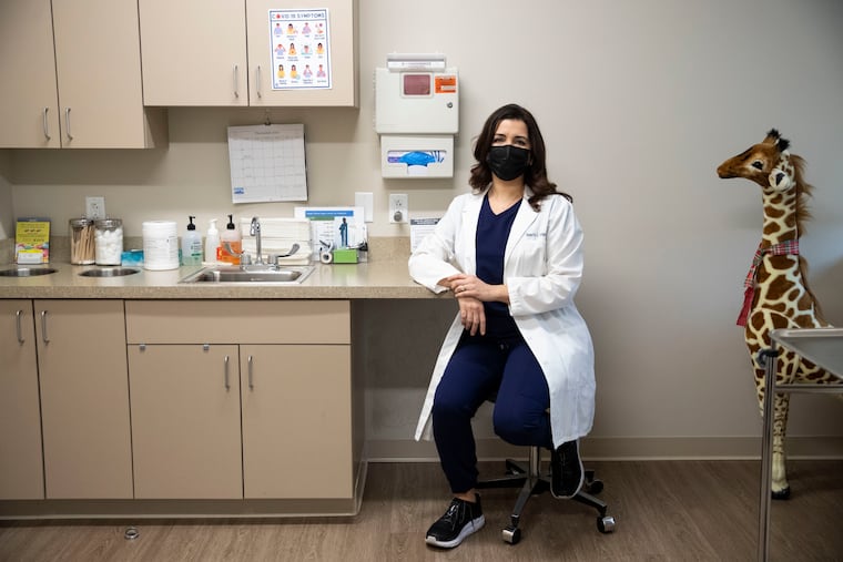 Rannette Schurtz, a Chester County physician, in an exam room at Gateway Medical Associates in Downingtown.