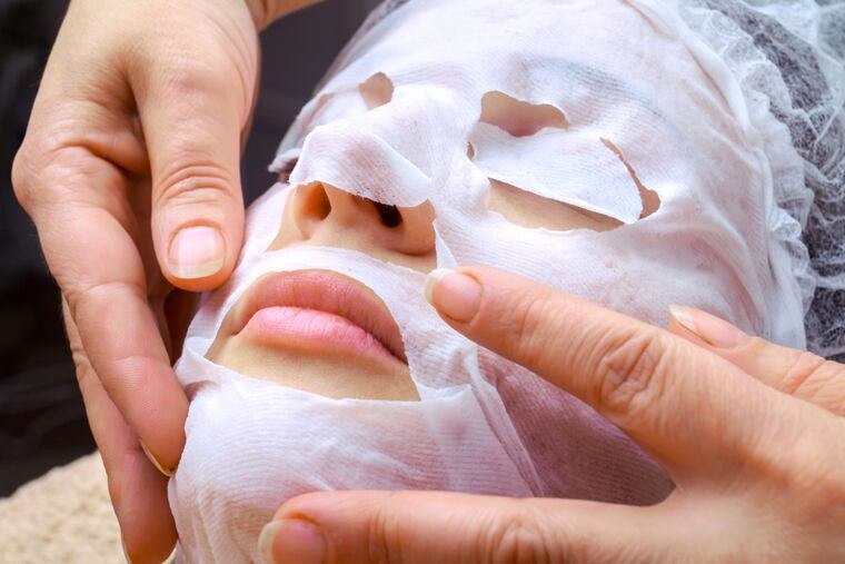 Sheet masks — good for your skin, but make you look kinda creepy.