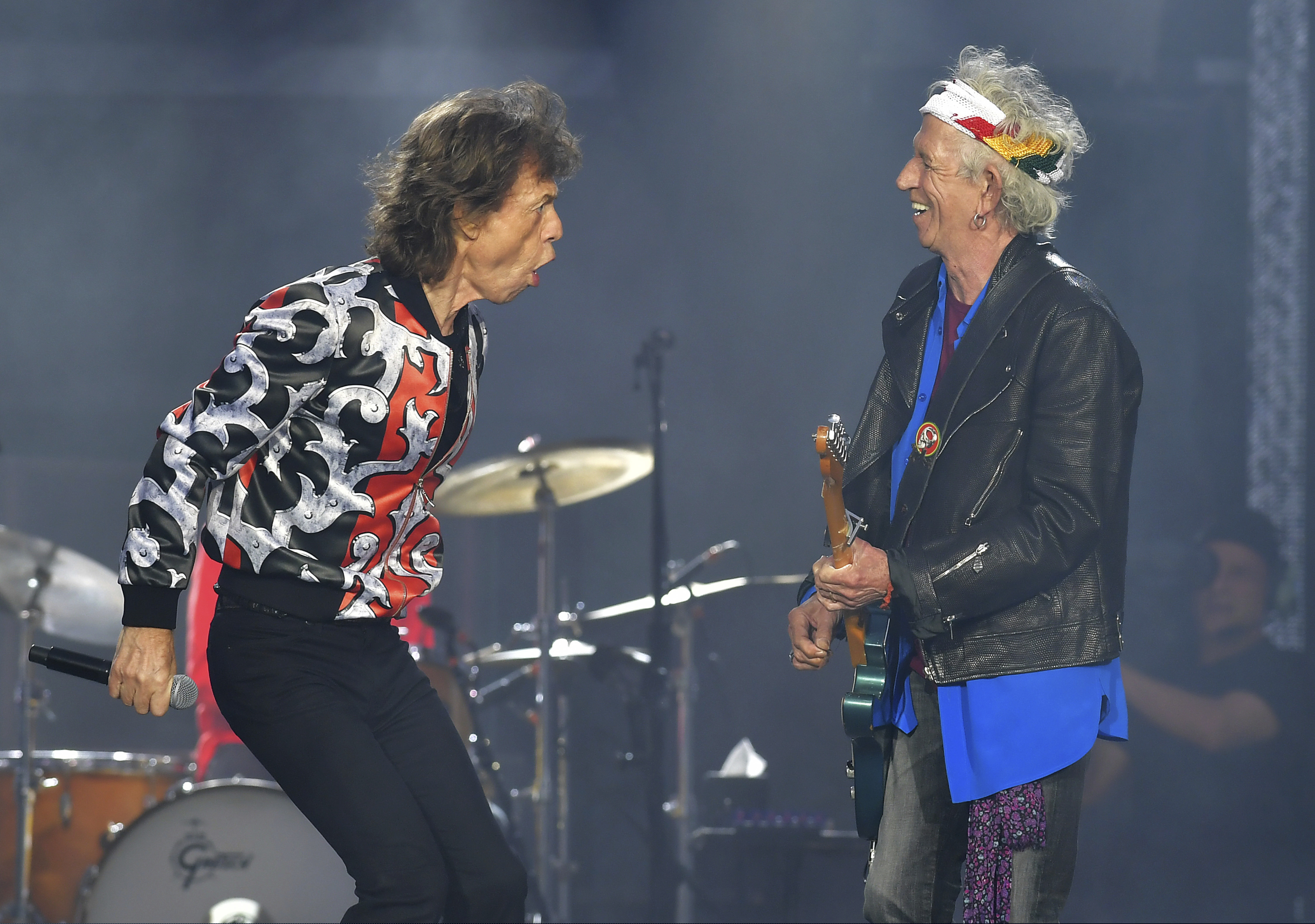 In May 2018, Mick Jagger, left, and Keith Richards, of The Rolling Stones, perform during their No Filter tour in London. The Rolling Stones will be rolling through the U.S. next year. The band says it is adding a 13-show leg to its tour in spring 2019, kicking off in Miami on April 20.