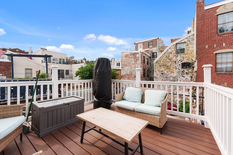 One of the two decks at the Bella Vista home.