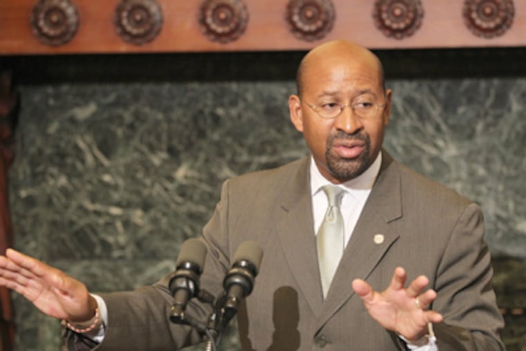 From education to crime to taxes, there is a lot of unfinished business on Mayor Nutter's plate. (Michael Bryant / Staff Photographer)