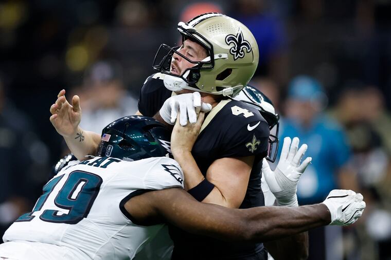saints vs eagles scorpion helmet Covert 2 Solid  Eagle Leather This helmet has been hand signed by Barkley and comes with the PSA/DNA witnessed hologram Inside the Game: New Orleans