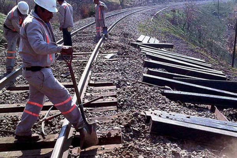 Axion International's Ecotrax combines the kinds of plastic used in milk jugs and car dashboards into a substance that is strong enough to make railroad ties.