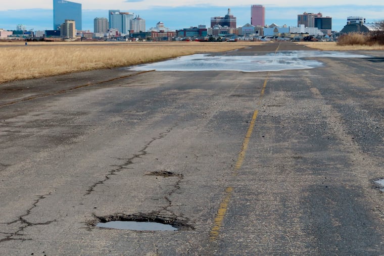 A runway at the former Bader Field airport site in Atlantic City.