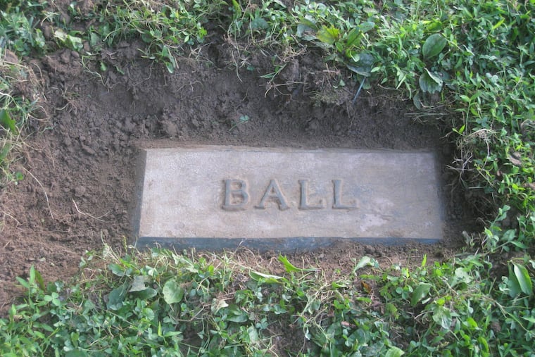 A grave marker for 6-year-old Hattie May Wiatt at Lawnview Cemetery in Jenkintown. When she died in 1884, Hattie's remains were interred at the former Monument Cemetery — now the site of Temple University's campus.