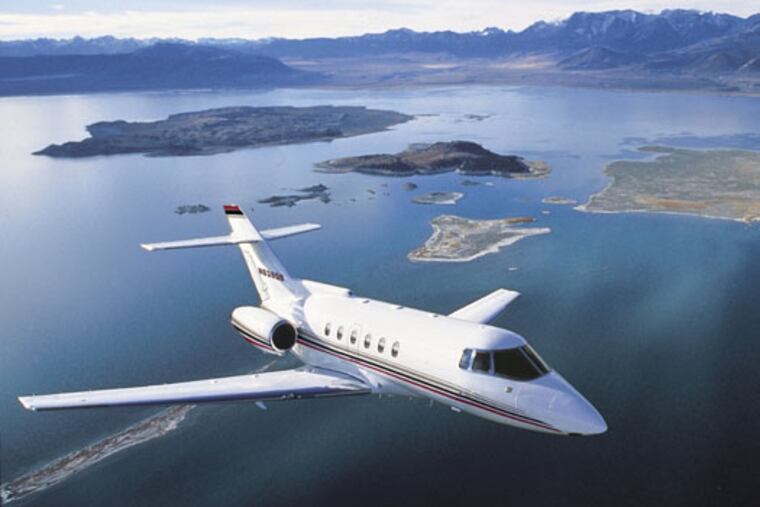 The Hawker 800XP jet: $199,900 for 25 hours. About 70 percent of Marquis Jet's hours used at Philly International are for personal travel.