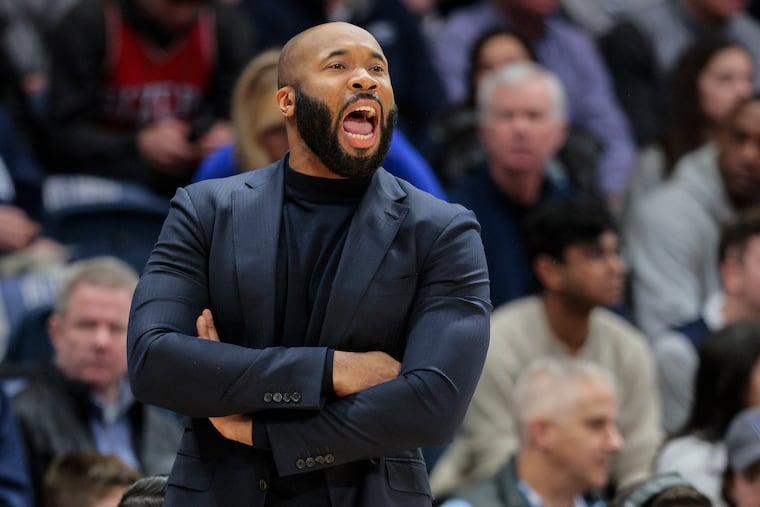 Villanova coach Kyle Neptune during the second half against Georgetown.