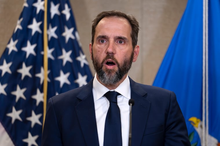 Special counsel Jack Smith speaks to the media about an indictment of former President Donald Trump earlier this month at an office of the Department of Justice in Washington.