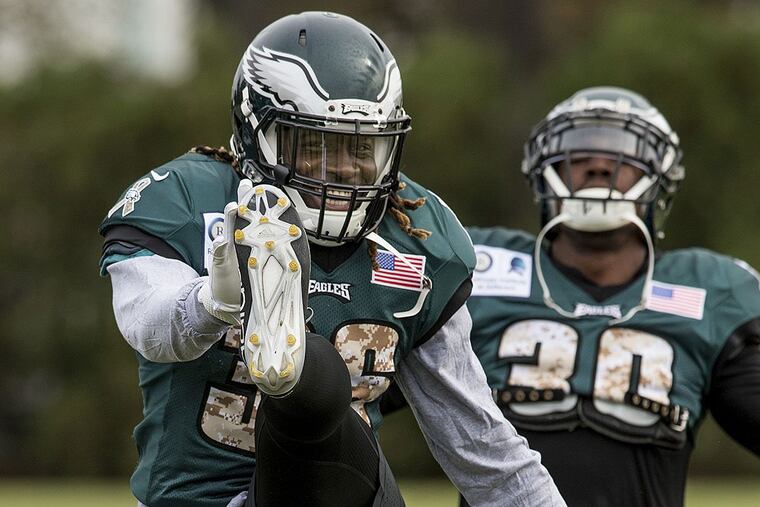 Eagles running back Jay Ajayi.