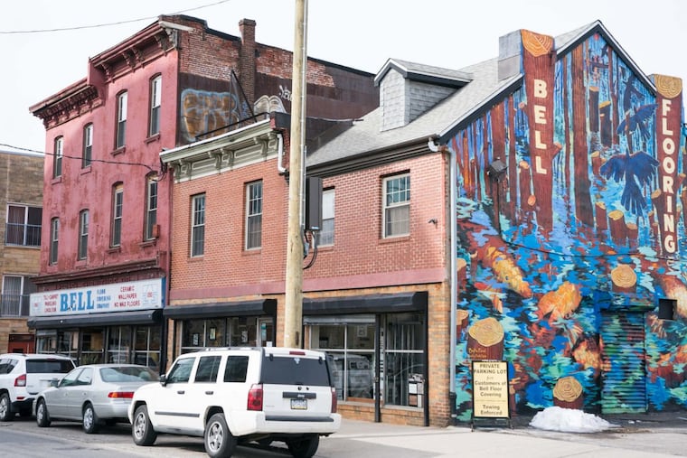 Bell Floor Co., at 1050 North 2nd Street. Northern Liberties wants to build up the commercial strip which has a high vacancy rate with the creation of a business improvement district.