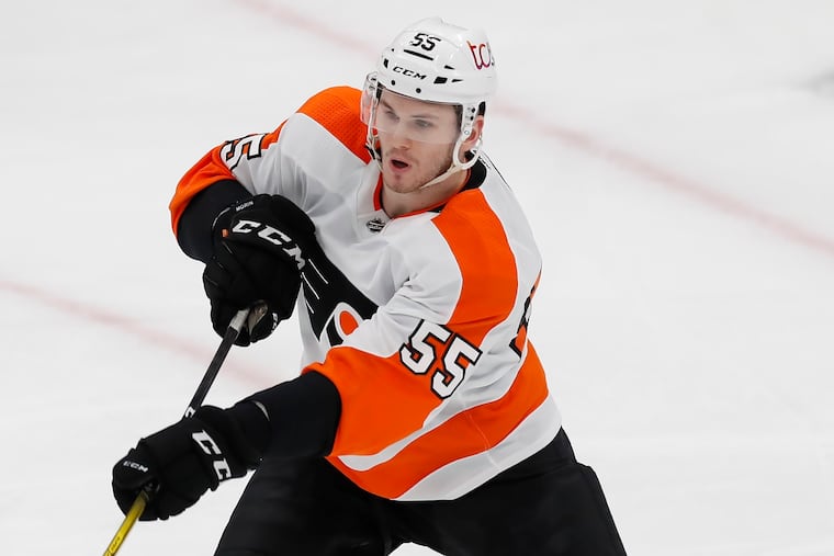 Flyers rookie Samuel Morin was ejected from Thursday night's game midway through the first period for a hit on Islanders' forward Casey Cizikas.