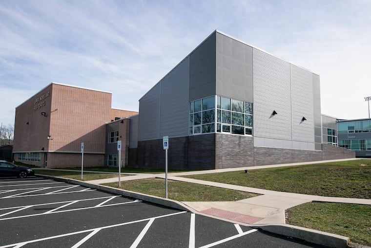 The n-word was written on a dry-erase board in the visiting team's locker room at Upper Moreland High School, pictured here, ahead of a game against Cheltenham Tuesday.