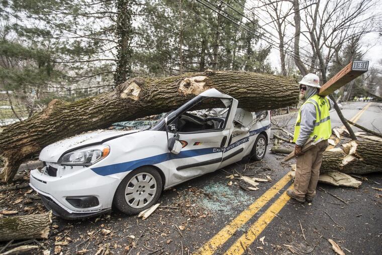An electrical worker for INTREN, a Chicago electric company, drove two days to get to Philadelphia to help PECO restore power.