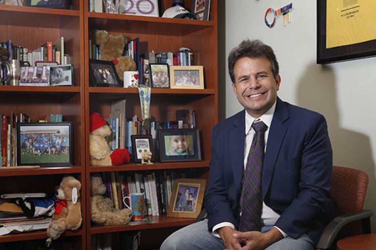 Chris Lehmann, principal of Science Leadership Academy, receives the Harold McGraw Prize in Education. ( MICHAEL S. WIRTZ / Staff Photographer )