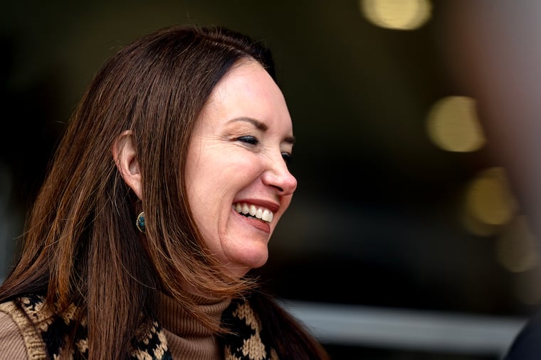 Secretary of Agriculture Brooke Rollins visits the Martin Family Dairy Farm near Myerstown in Lebanon County Monday, Apr. 14, 2025 for an agricultural roundtable discussion on farmers’ concerns, including President Trump’s tariffs.