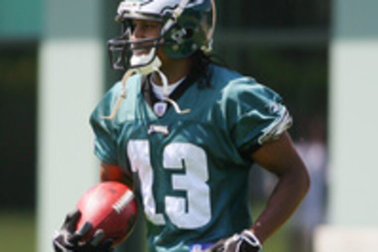Receiver Bill Sampy hopes to step up from Eagles' practice squad to their roster.
