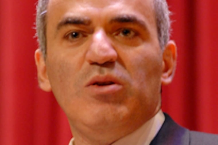 "Every day we survive makes life for the regime more annoying," says Kasparov, a longshot in the election.