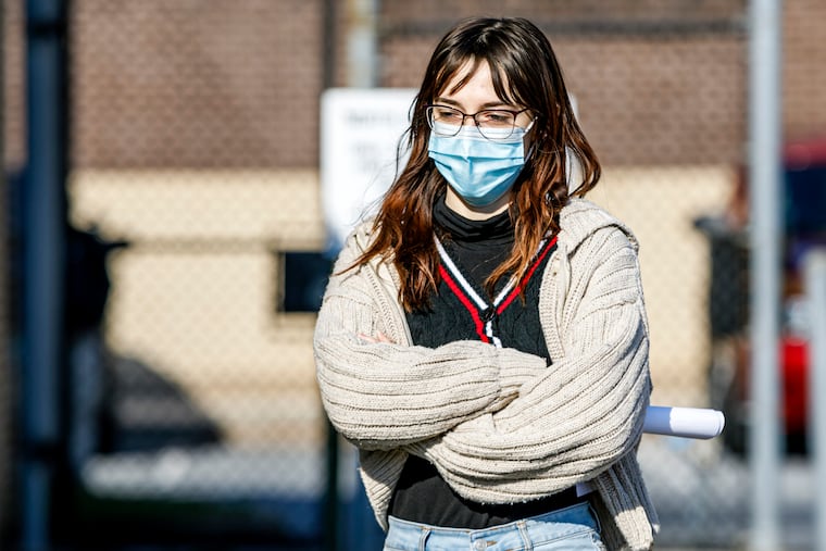Riley June Williams, of Harrisburg, leaves Dauphin County Prison after being released on Jan. 21, 2021,