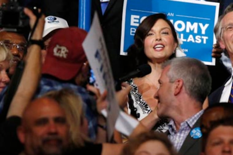 Actress Ashley Judd is being recruited to run against Senate Minority Leader Mitch McConnell in 2014 to become the next U.S. senator from Kentucky. (AP Photo/Jae C. Hong)