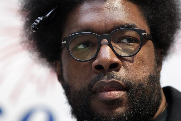 Ahmir Khalib Thompson, also known as Questlove of the Roots, attended an event at the Shops at Liberty Place in Philadelphia on May 5, 2014 to announce the Wawa Welcome America! entertainment lineup for 2014 festival .
( DAVID MAIALETTI / Staff Photographer )