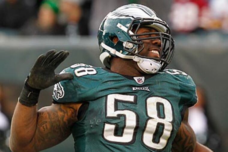 "We were right there, inches away from being great," Trent Cole said of the 2011 Eagles season. (Ron Cortes/Staff file photo)
