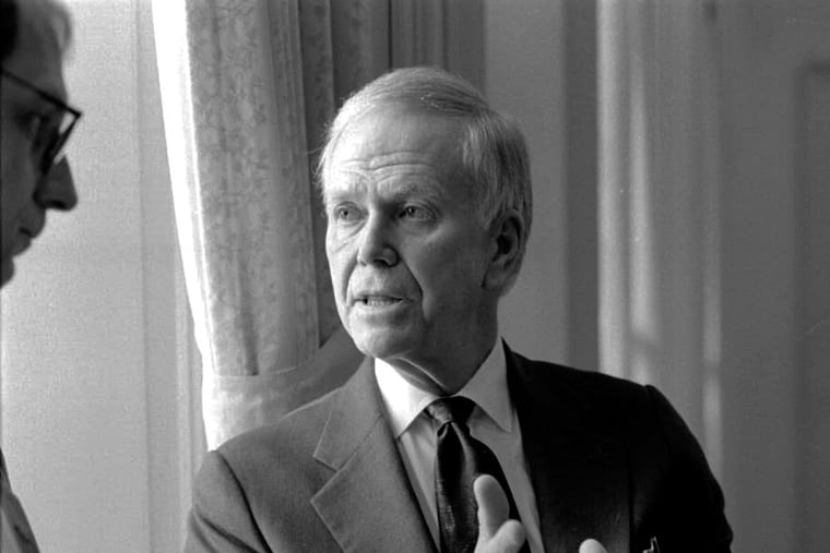 Sen. Bob Packwood (R-Ore.) on Capitol Hill on April 6, 1995. Packwood, a moderate Oregon Republican who championed women’s rights but was forced to resign in 1995 after his fellow senators threatened to expel him for making aggressive sexual advances toward more than 20 women, some of them his employees, died in Rancho Mirage, Calif. on June 6, 2026. He was 93.