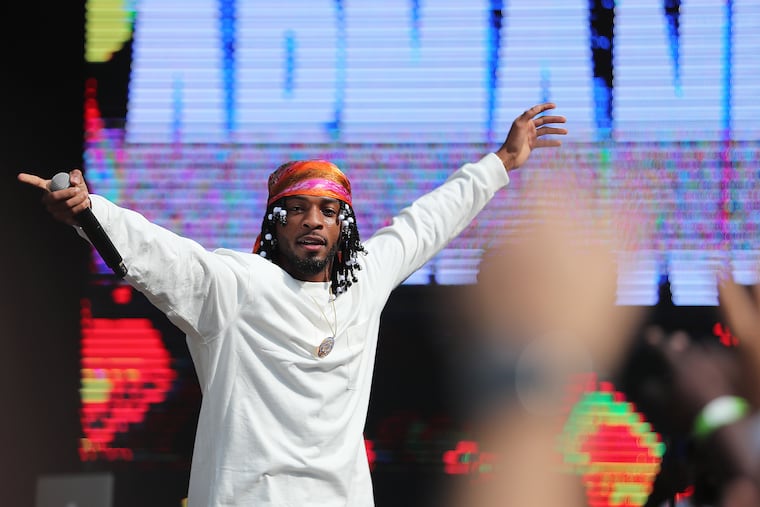 West Philly rapper Armani White performs during day two of the Made in the America festival in Philadelphia, Pa., on Sunday, Sept. 4, 2022.