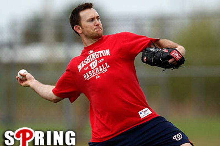 Brad Lidge signed a contract with the Washington Nationals for $1 million plus incentives. (Julio Cortez/AP)