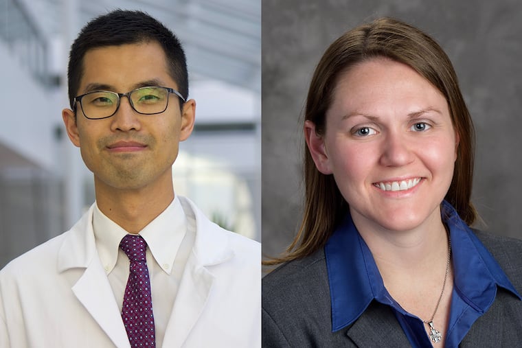 Jason Han, left, and Jessica Weaver, right.