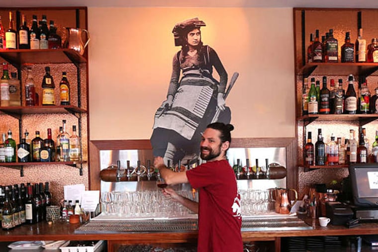 Elliotte Sammartino pours a beer at Brigantessa, which features several Italian craft brews on draft.