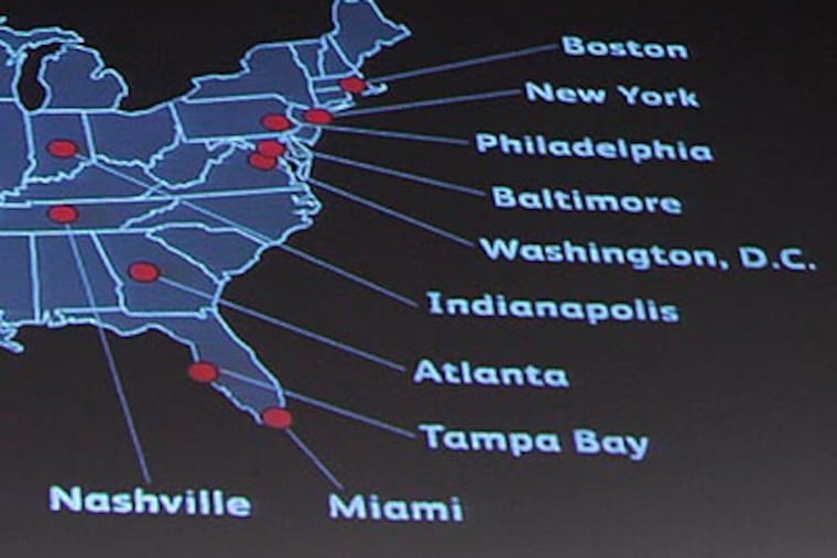 Philadelphia is one of 18 cities included in the U.S. bid to host the 2018 or 2022 World Cup. (Mary Altaffer/AP)