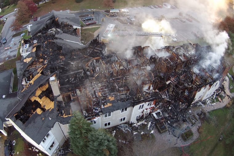 A Nov. 16 fire at the Barclay Friends nursing home quickly escalated to five alarms, gutting the south wing’s two-story personal-care unit for residents with memory issues. Four elderly residents died of smoke inhalation.