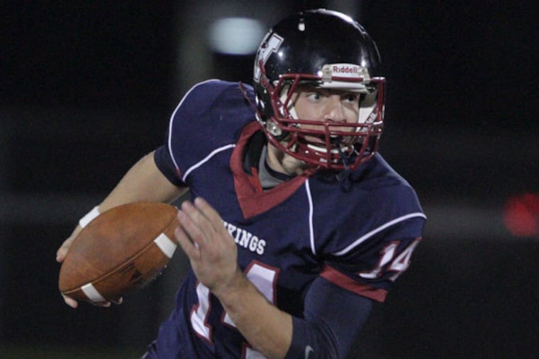 Eastern quarterback Tom Flacco on the move against Clearview. (Steven M. Falk/Staff Photographer)