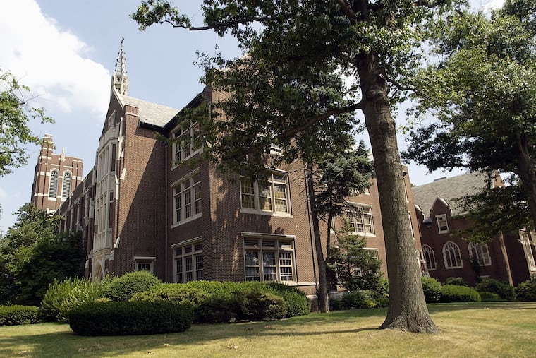 La Salle University's College Hall building, seen from the corner of 20th Street and Olney Avenue.