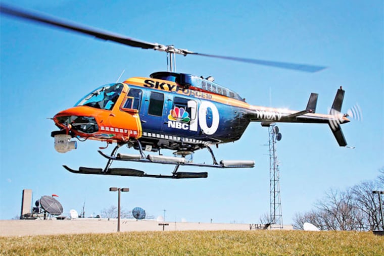 NBC10 has raised the stakes in the local TV news wars with last month's introduction of the state-of-the-art Skyforce10 news chopper.