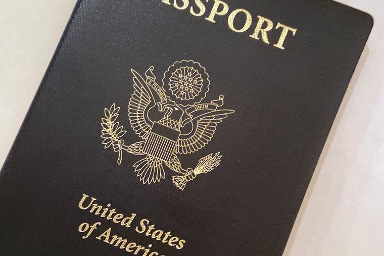 A U.S. Passport cover.