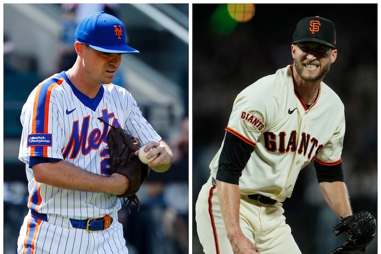 Relievers Brooks Raley (left) and Caleb Kilian are much needed reinforcements for the Phillies bullpen.