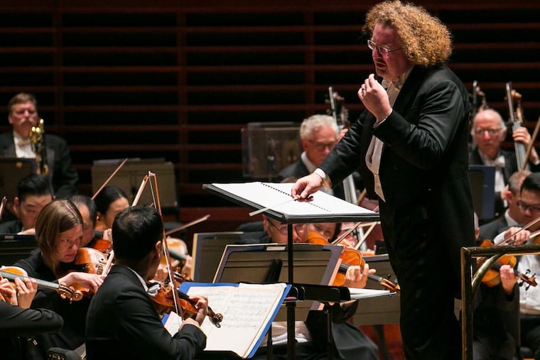 Philadelphia Orchestra principal guest conductor Stéphane Denève, photographed at Wednesday’s Philadelphia Orchestra performance.