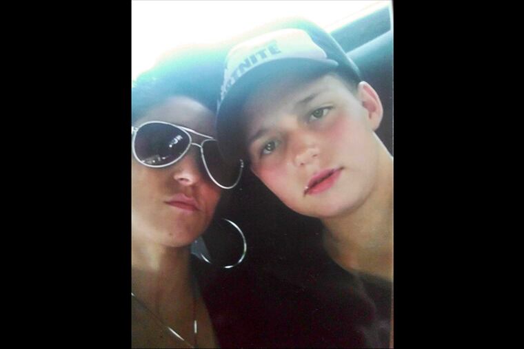 Desirae Frame and her son TJ Siderio.