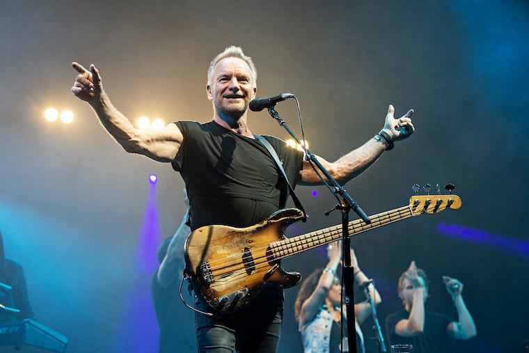 Sting performs in Arlington, Texas, in 2021. The English bassist and songwriter will perform two nights with the Philadelphia Orchestra in March. (Photo by Amy Harris/Invision/AP, File)