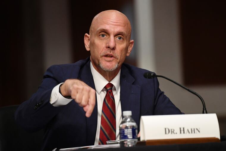 Food and Drug Administration Commissioner Stephen Hahn.