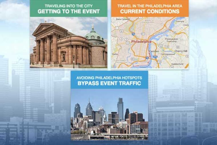 A new website, papal511.com, provides traffic information about Pope Francis' visit.