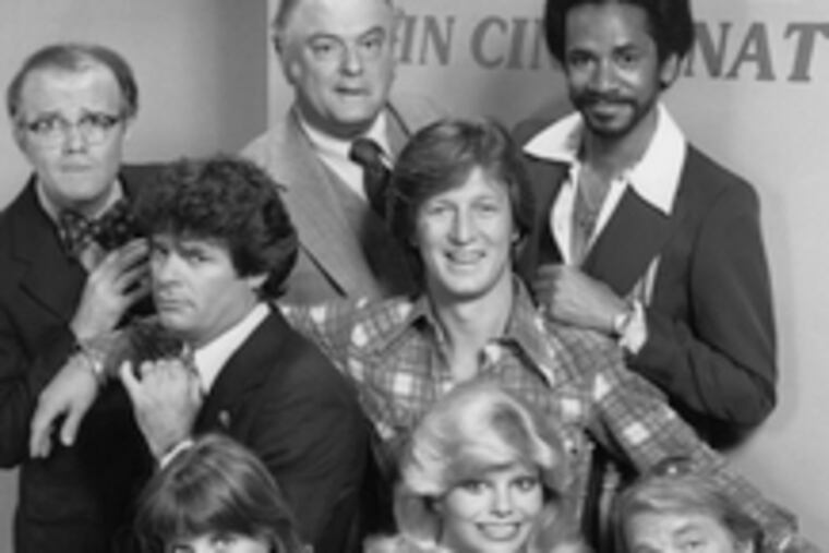 Classic sitcom characters: : "WKRP's" original cast was (left to right, front) Jan Smithers, Loni Anderson, Howard Hesseman; (second row) Frank Bonner, Gary Sandy; (back row) Richard Sanders, Gordon Jump, Tim Reid. The set has the 22 first-season shows.